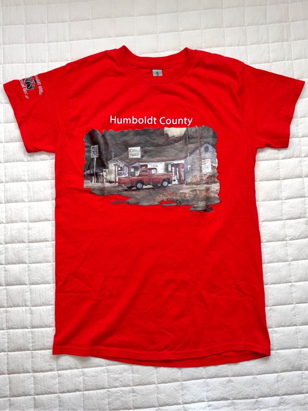 Gildan Red Humboldt County Unisex T-Shirt Size S